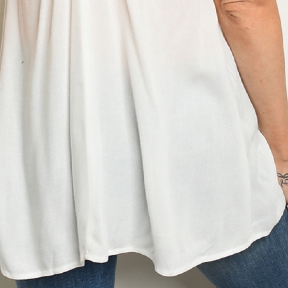 Ivory lace detail camisole tunic blouse - Picture 8 of 8